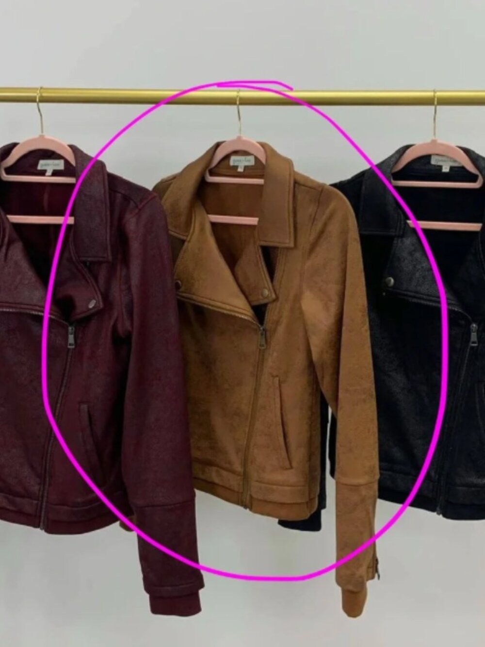 Grace & Lace Moto Jacket in Camel